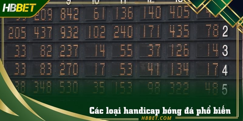 Những loại kèo Handicap bóng đá được HBBET cung cấp
