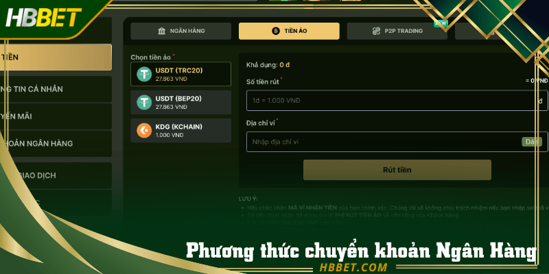 Phương thức thanh toán USDT